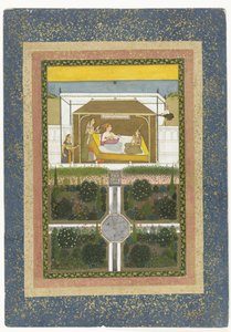 Prince in a garden, c.1775-99 by Indian School